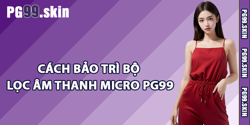 Cách bảo trì bộ lọc âm thanh micro PG99